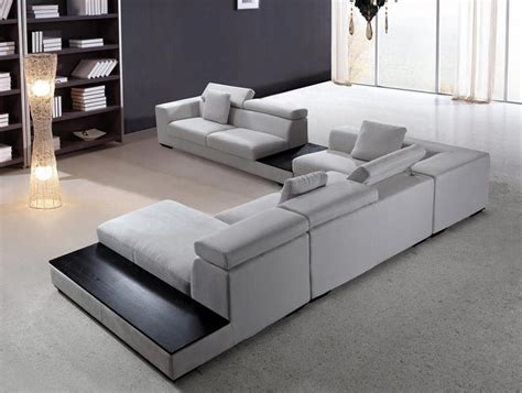 Check spelling or type a new query. Modern Sectional sofa Grey Microfiber VG Fort 16 | Fabric ...