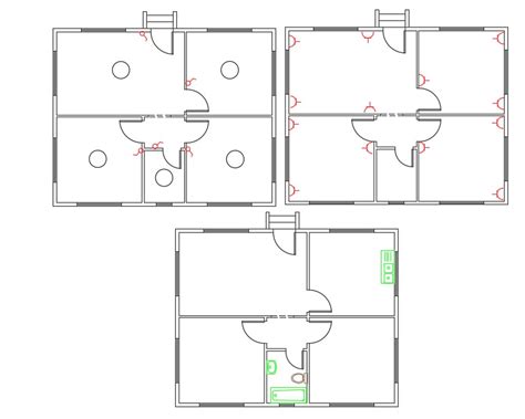 Small House Electrical Plan Cad Drawing Cadbull