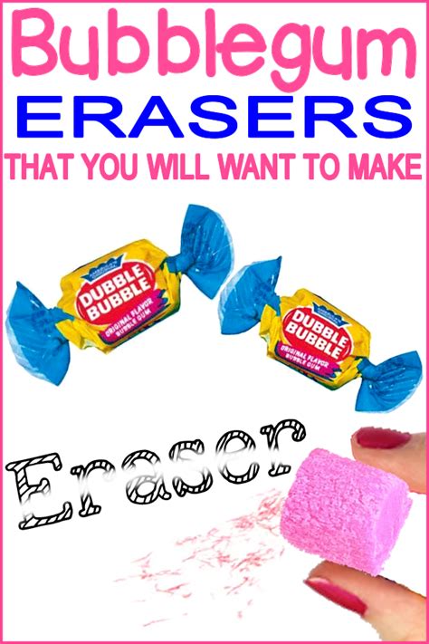 Diy Bubblegum Erasers School Supplies Diy Crafts For Back To School