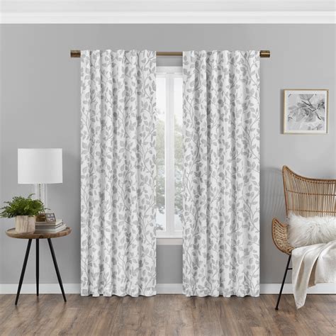 Eclipse Nora Transitional 2 Piece Floral Print 100 Blackout Curtain