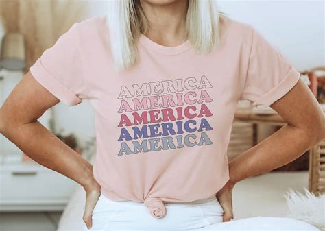 America Shirt Th Of July Memorial Day Usa T Shirt Etsy