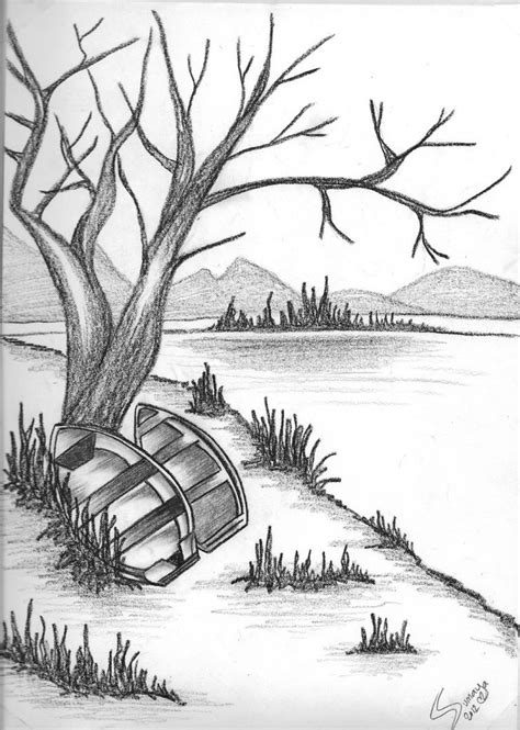 Easy Scenery Drawing At Getdrawings Free Download