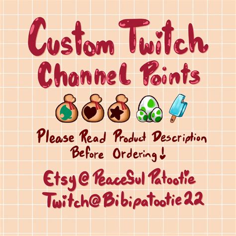 1 Custom Twitch Channel Point Icon Etsy