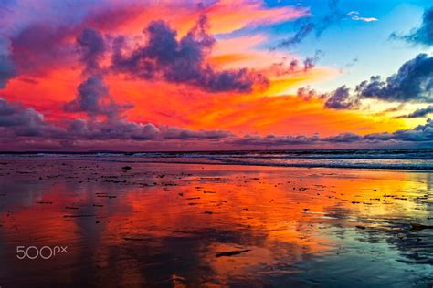 Colorful Sky At Sunset In Oceanside Oceanside Sky Dusk