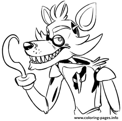 Foxy Five Nights At Freddys Fnaf Coloring Pages Printable