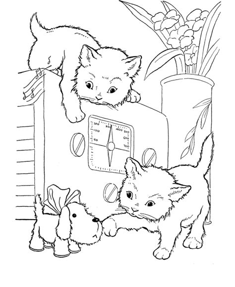Free Puppy And Kitten Coloring Page Download Free Puppy And Kitten