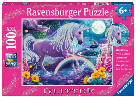 Glitter Unicorn Childrens Puzzle 100 Piece Ravensburger