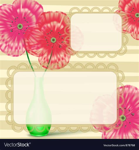Love Letter Frame With Flowers Royalty Free Vector Image