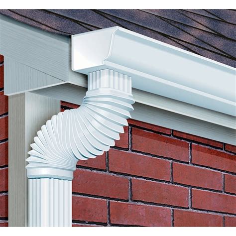 Amerimax Flex Elbow 2 In White Vinyl Front Elbow In The Downspout
