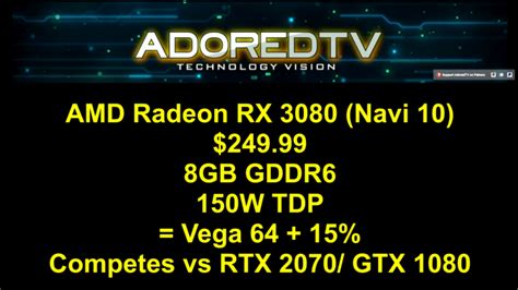 Amd Navi Rx 3080 3070 And 3060 Specs And Prices Leaked Rtx 2070 Gtx