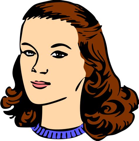 Woman Head Colour Woman Clipart Black And White Png Download Full