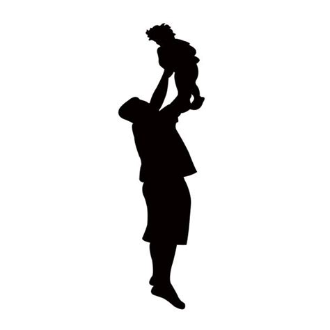 Father Holding Baby Head Illustrations Royalty Free Vector Graphics