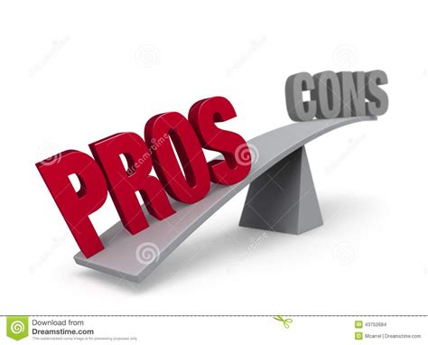 Pros Outweigh Cons Stock Illustration Illustration Of