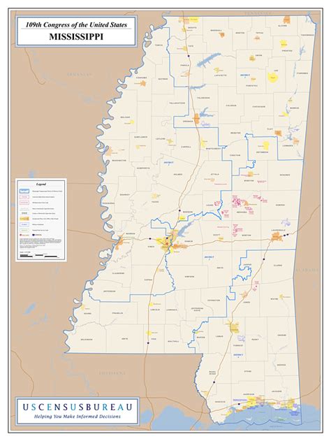 Map Of Mississippi State Congressional Districts