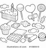 Coloring Desserts Dessert Clipart Illustration Royalty Visekart Drawings Rf 300px 78kb sketch template