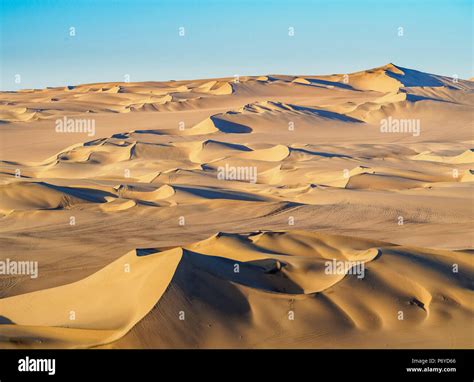 Sand Dunes Of Ica Desert Near Huacachina Sunrise Ica Region Peru