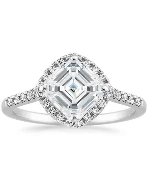 Asscher cut diamond engagement rings. Asscher-Cut Diamond Engagement Rings | Martha Stewart Weddings