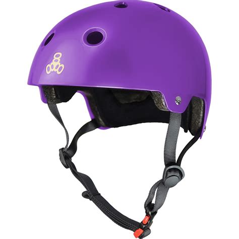 Triple Eight Dual Certified Bike And Skateboard Helmet Purple Glossy