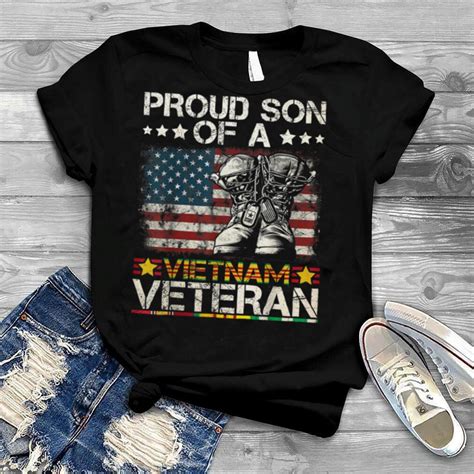 Proud Son Of Vietnam Veteran Us Flag T Shirt