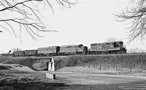 Chicago And Eastern Illinois Railroad Northbound Freight Train Behind