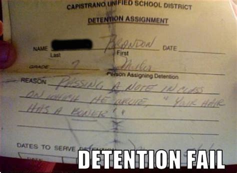 27 hilarious detention slips photos funny detention slips school humor funny school school
