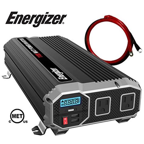 Energizer 1100 Watt 12v Power Inverter Dual 110v Ac Outlets