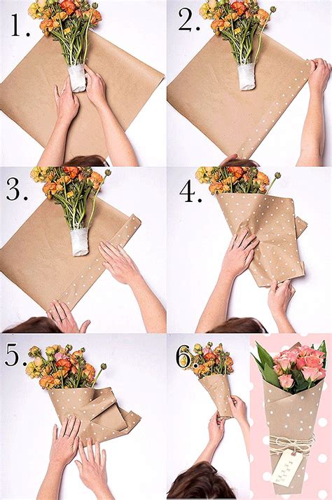 How To Wrap A Flower Bouquet With Craft Paper In 2020 Flower Bouquet Diy T Bouquet Flower