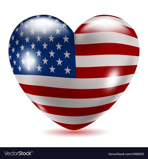 Heart Shaped Icon With Flag Of Usa Royalty Free Vector Image