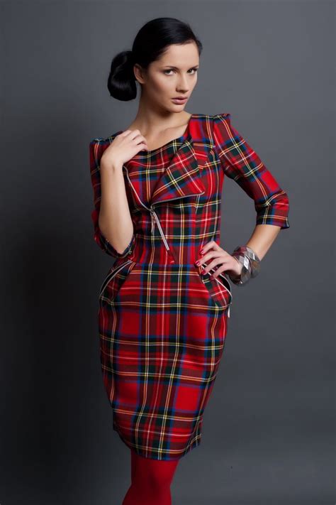 vanessa a short tartan dress with zippers plaid fashion tartan dress tartan fashion