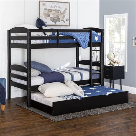 Twin Over Full Bunk Bed With Storage Stairway Solid Wood Bedroom Bunk 6bc