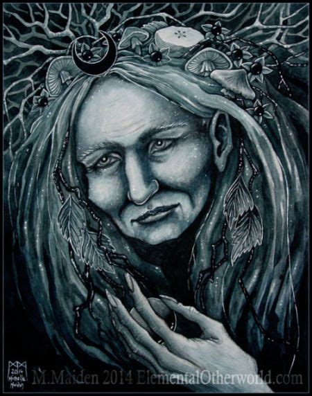 Dark Moon Crone Print Dark Goddess Art Pagan Crone Art Hag Etsy Uk