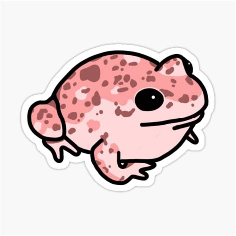 Pink Speckled Frog Sticker By Melouker Redbubble