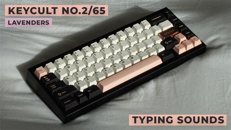 keycult no 2 65 lavender switches alu plate typing sounds asmr youtube