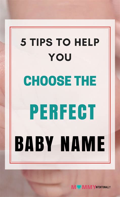 5 Tips To Help You Choose The Perfect Baby Name Baby Names Pinworms