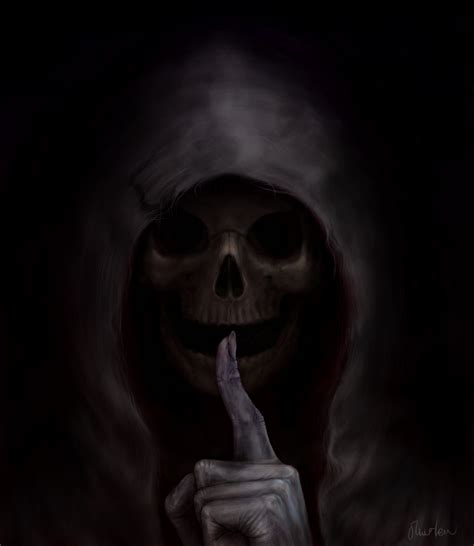 Hooded Skeleton Dark Art Tattoo Grim Reaper Art Joker Artwork