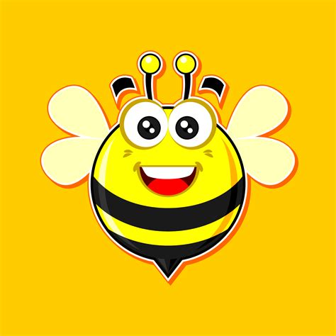 Smiling Bee Public Domain Vectors