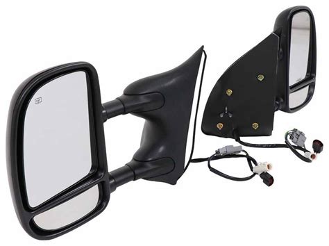 K Source Custom Extendable Towing Mirrors Electricheat Black Pair K Source Towing Mirrors