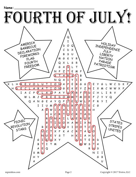 Can You Find All Of The Fourth Of July Themed Words In This Word