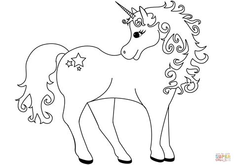 Lovely Unicorn Coloring Page Free Printable Coloring Pages