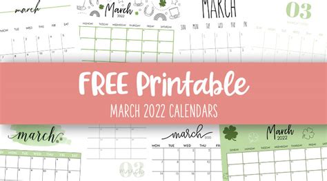 March 2022 Calendars 15 Free Printables Printabulls