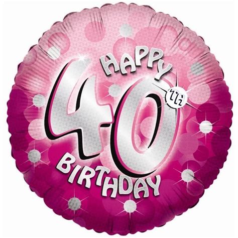 So here's a toast to all you lovely people who are celebrating their 40th birthday, float you balloons with pride! Pink Sparkle Party Happy Birthday 40th Balloon delivered ...