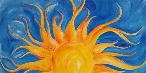 Sunshine Step By Step Acrylic Painting On Canvas For Beginners Sun