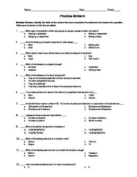 Free Version Of The Chemistry Midterm Practice Exam By Msrazz Chemclass