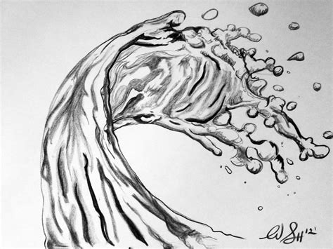 Splashing Water Drawing How To Draw Water Splash Pencil Drawings Of