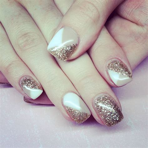 Nude And Gold Glitter Gel Nails Jenny S Beauty Room Pinterest
