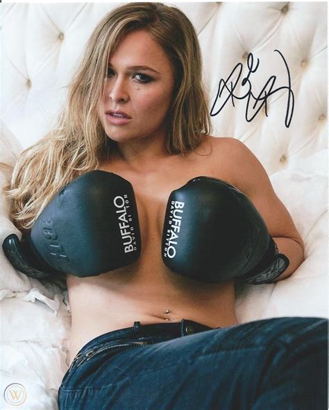 Ronda Rousey Sexy Mma Topless Autographed 8x10 Photo Proof Signed Wcoa