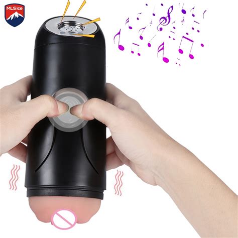 Aliexpress Com Buy Mlsice Vibrating Male Masturbator Cup Masturbation Toys Male Sleeve
