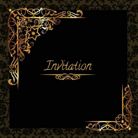 Gold Birthday Invitation Card Maker Black And Gold Invitations