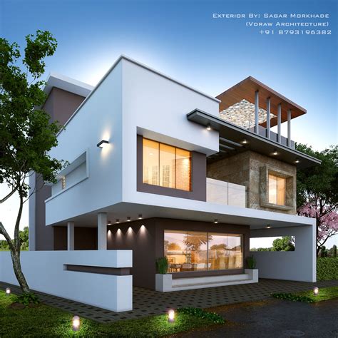 Modernhouseexteriorelevation By Sagar Morkhade Vdraw Architecture