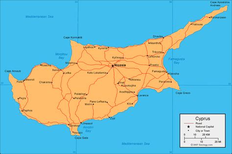 Cyprus Map And Satellite Image